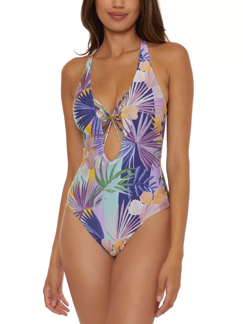 BECCA SWIM | BECCA Under the Sea | ONE Piece SWIMSUIT | Tropical Print | NWT | M